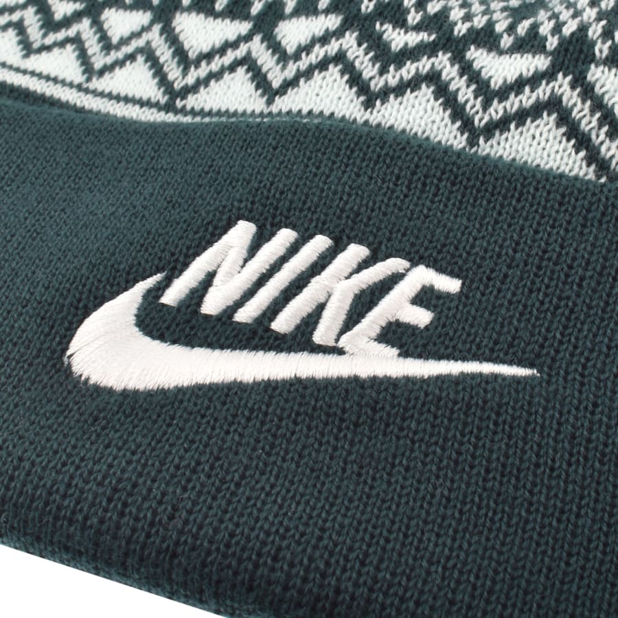 Nike Fair Isle Knit Beanie Hat Blue